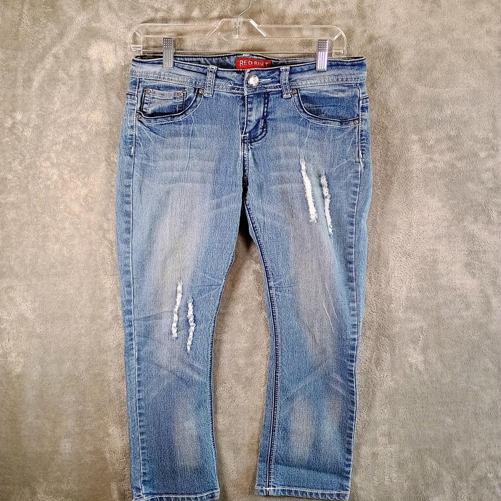 Red Rivet Women's Distressed Blue Ankle Jeans size 9 Women's/Junior's